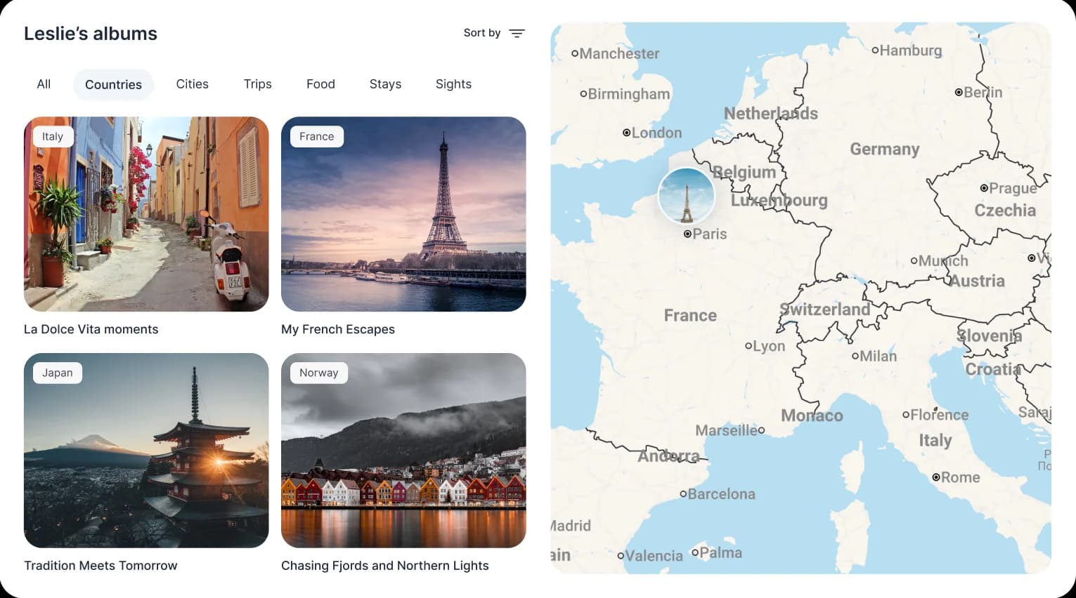 Albums & Map